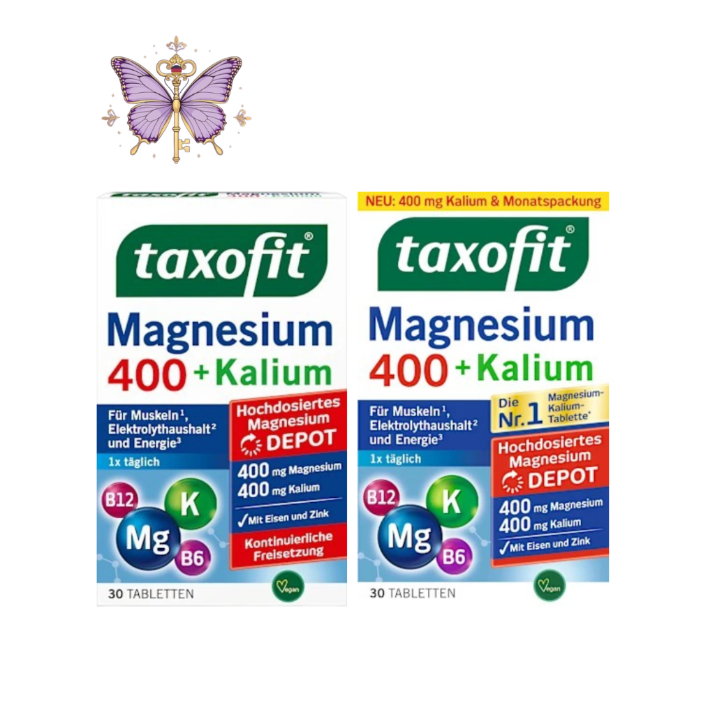 [Ready Stock] Taxofit Magnesium 400 + Kalium | Taxofit Vitamin Magnesium 400 + Kalium Original Jerma