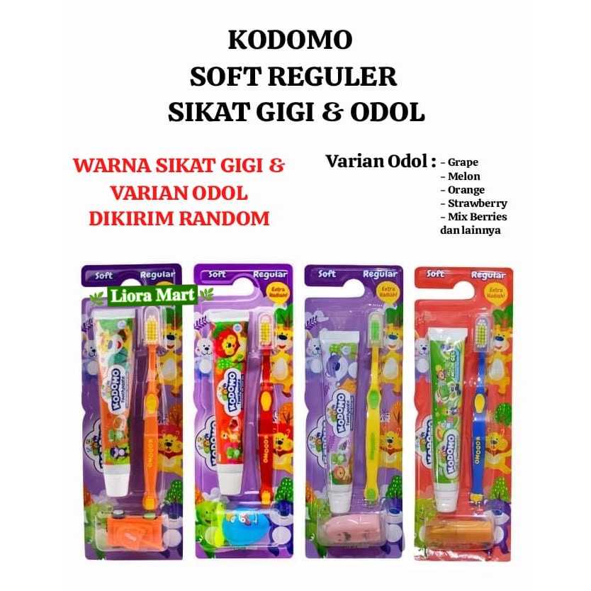 KODOMO REGULER  ZIG ZAG 2IN1 PAKET SIKAT GIGI & ODOL/sikat gigi dan odol anak