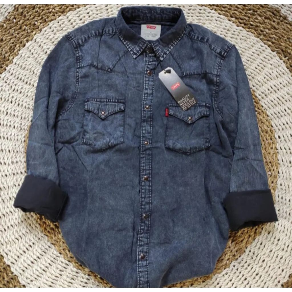 KEMEJA DENIM PANJANG/KEMEJA DENIM PRIA/KEMEJA DENIM/KEMEJA IMPORT