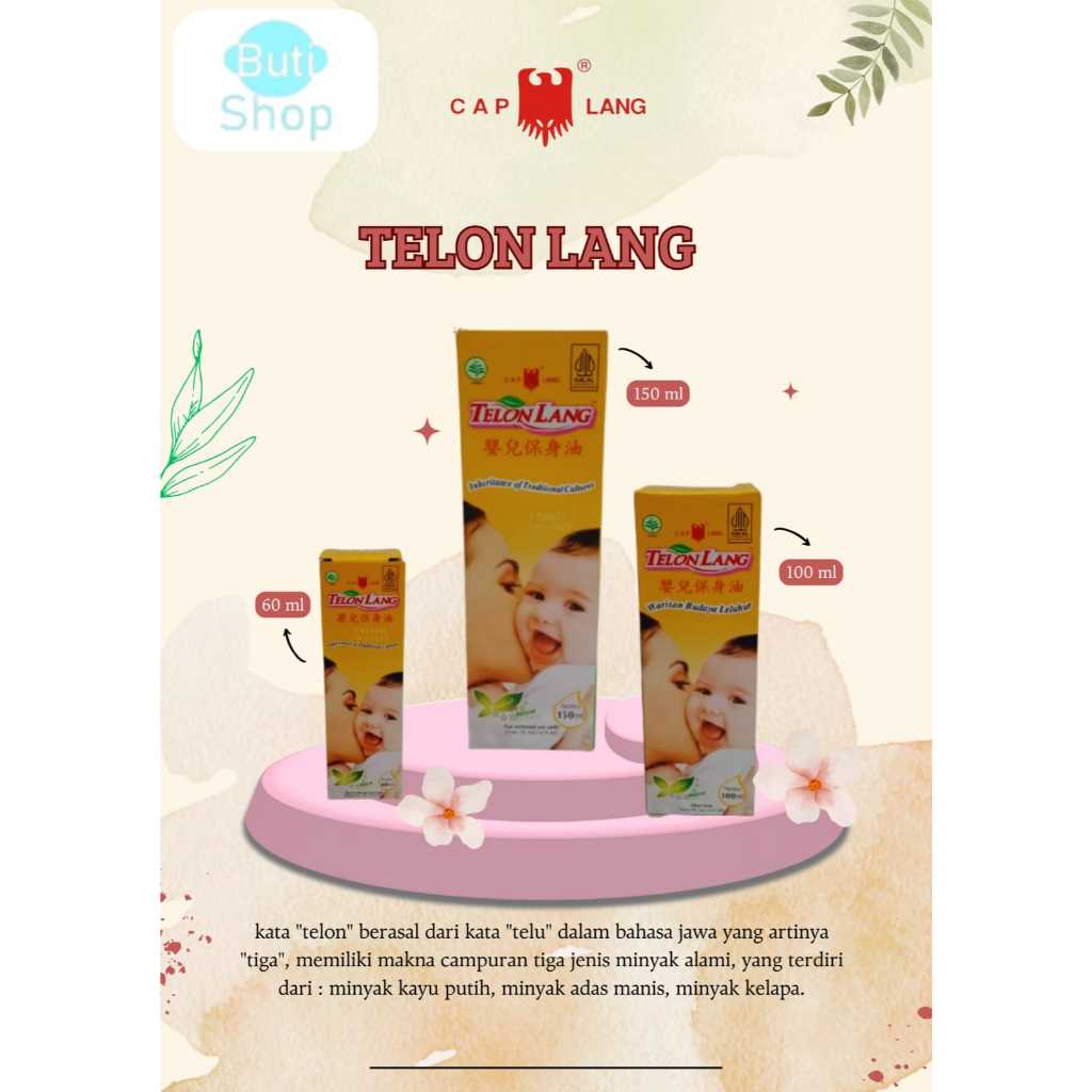 MINYAK TELON-TELON LANG /Minyak Telon Lang 150ml/Minyak Telon Lang 100ml/Minyak Telon Lang 60ml