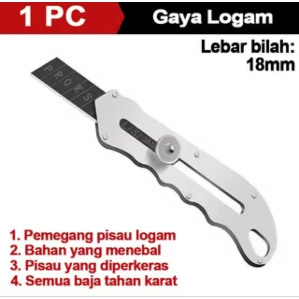 

pisau stenliss besi cutter stenlis knife multifungsi