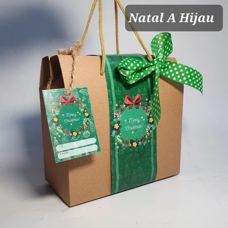 

Kardus Edisi Natal Dus Hampers Natal Tenteng Tali 2 Toples Jar 600ml 800ml Christmas Hijau A