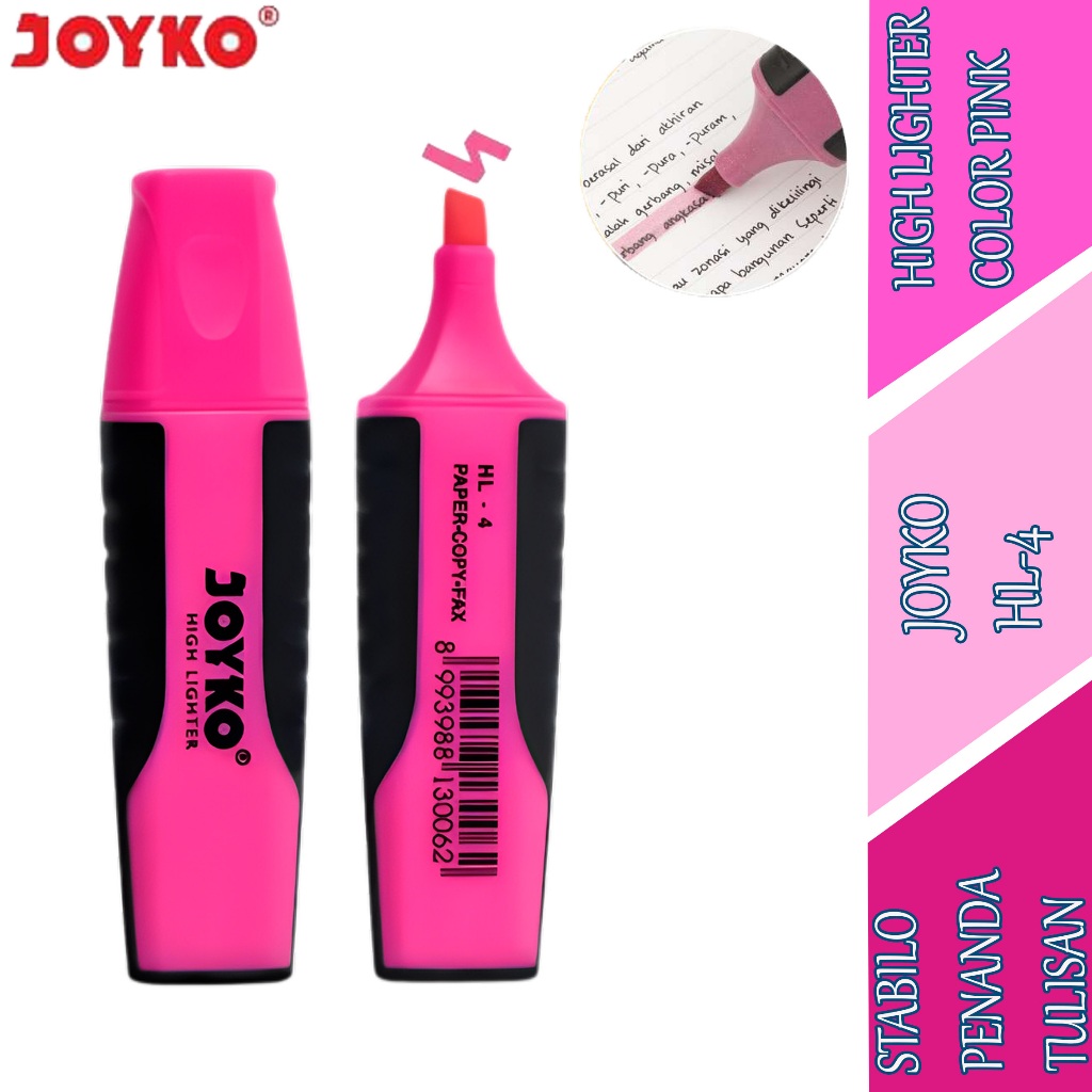 

Stabilo Penanda Tulisan - Joyko - High Lighter Color Pink - HL-4