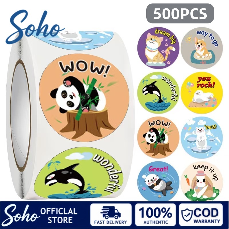 

Label stiker REWARD STIKER ROLL isi 500pcs/stiker reward bulat anak motivasi anak isi 500 pcs