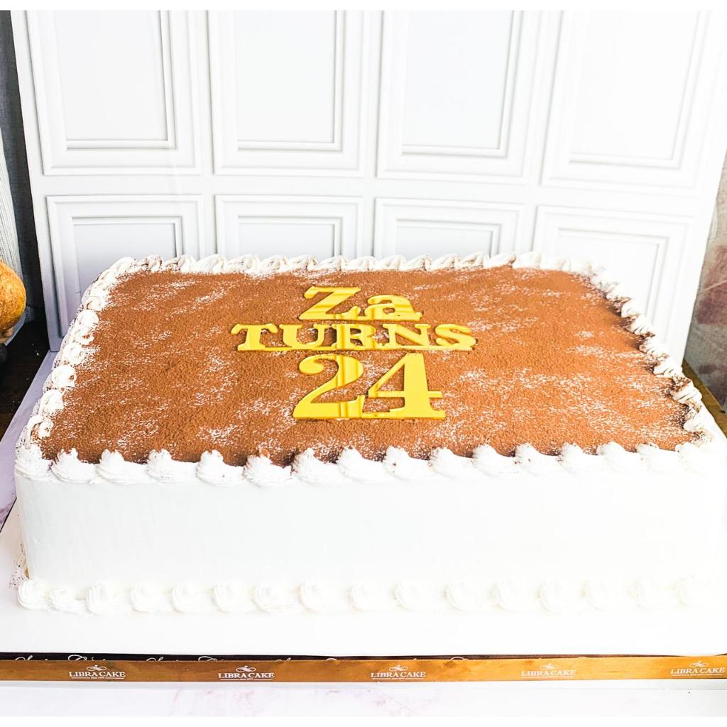 Kue Ulang tahun/Birthday Cake/Kue Ultah tema tiramisu/Kue Birthday Jakarta/Tiramisu Cake