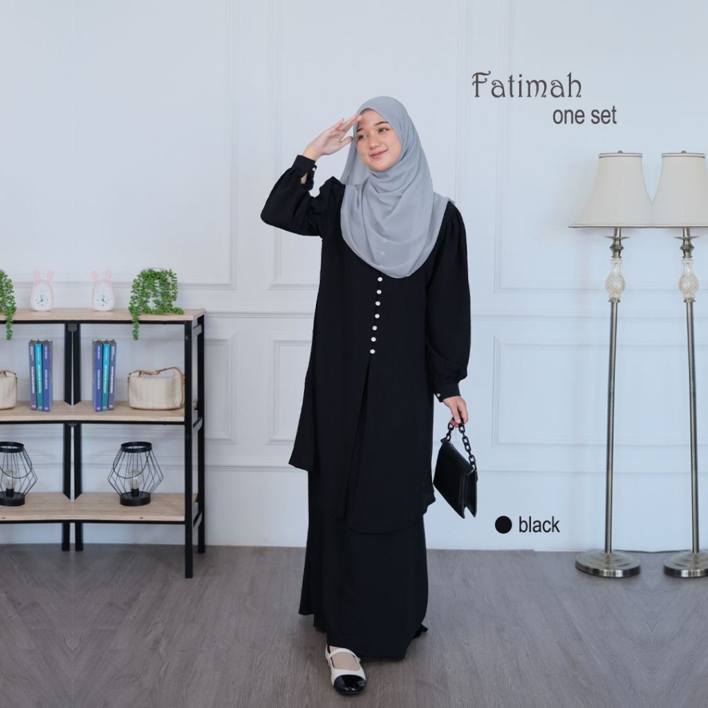 RISKIRICH Fatimah One Set Tunik & Rok Syari Terbaru