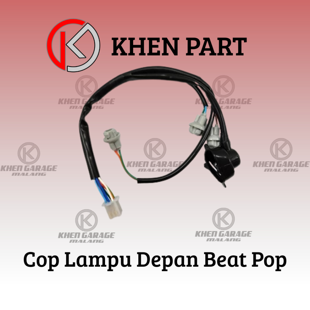KHEN383 Cop Lampu Depan Beat Pop - Pitingan Fitting Fiting Piting Socket Soket Dop Depan Honda Beat 