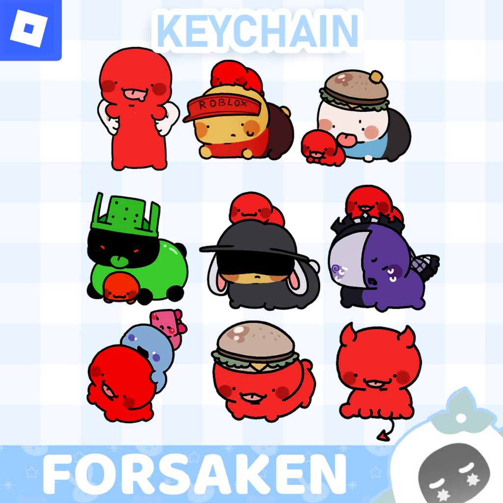 Ganci / Gantungan Kunci Akrilik ROBLOX FORSAKEN - SILLY C00LKIDD PACK