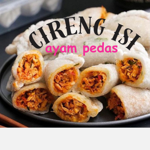 

Cireng Isi Ayam Pedas Jumbo 5 Biji Satu kantong/frozen food /siap goreng