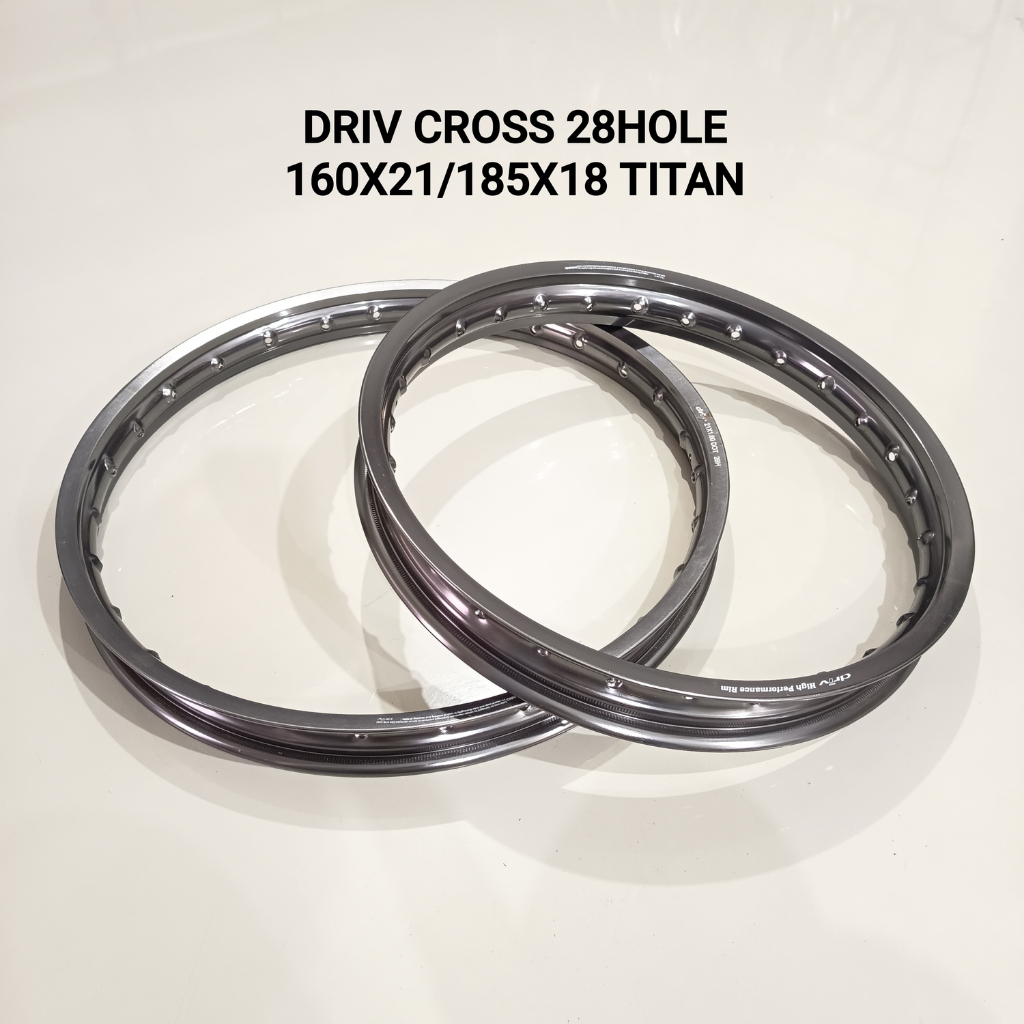 VELG DRIV CROSS 28HOLE 160X21/185X18 TITAN