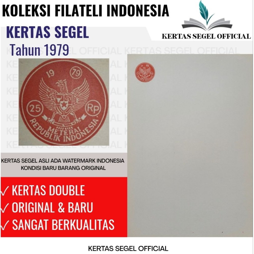 KERTAS SEGEL TAHUN 1979 ORIGINAL