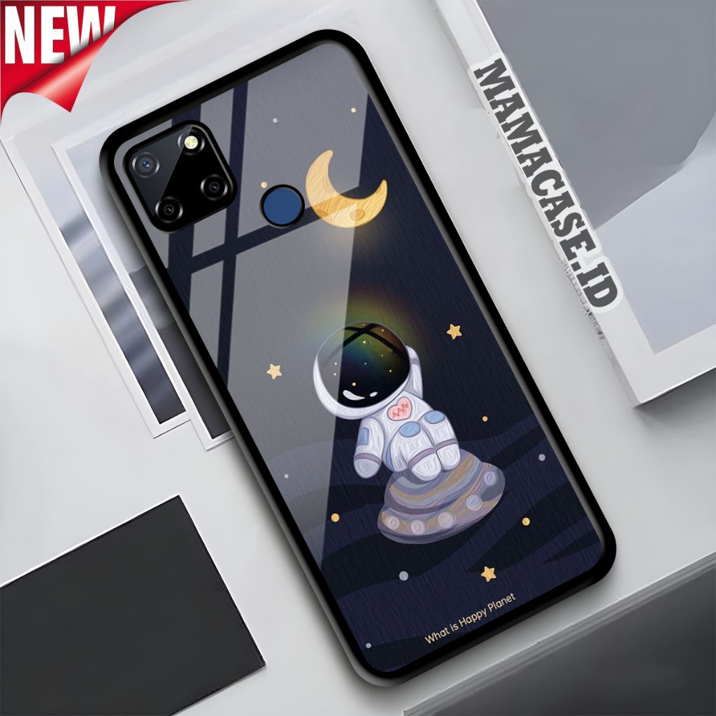 Softcase Glass REALME C12/C25/C25S/NARZO 20/NARZO 30/NARZO 30A Mamacase.id [ astronot ] Case Hp Glos