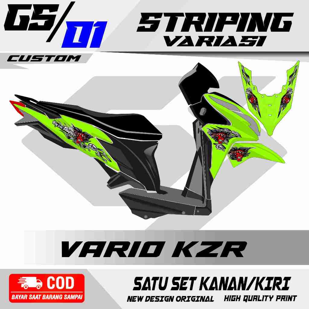 STRIPING VARIASI VARIO 125 KZR OLD SIMPEL KARAKTER MURAH CUSTOM