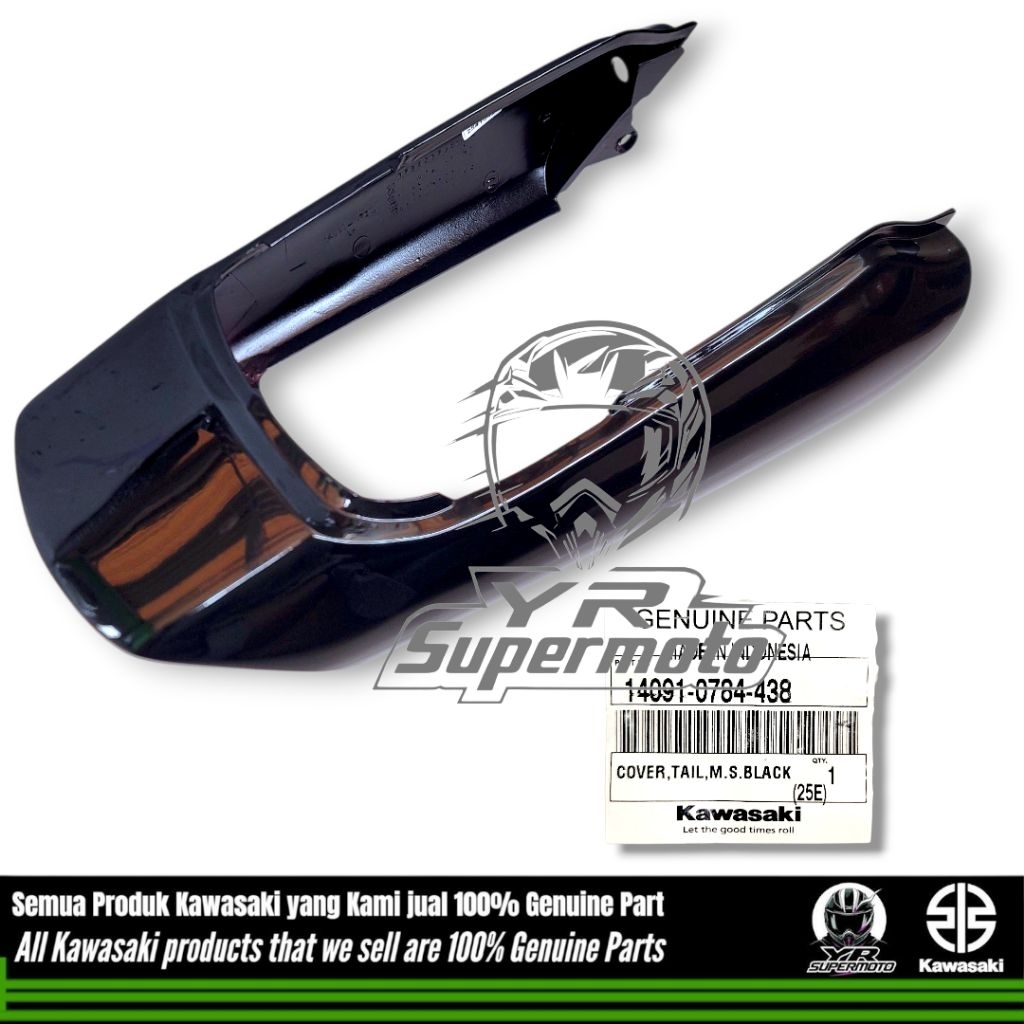 Cover Body Belakang Hitam Metalic Metalik Kawasaki Ninja 150 R SS Kawasaki 14091-0784-438
