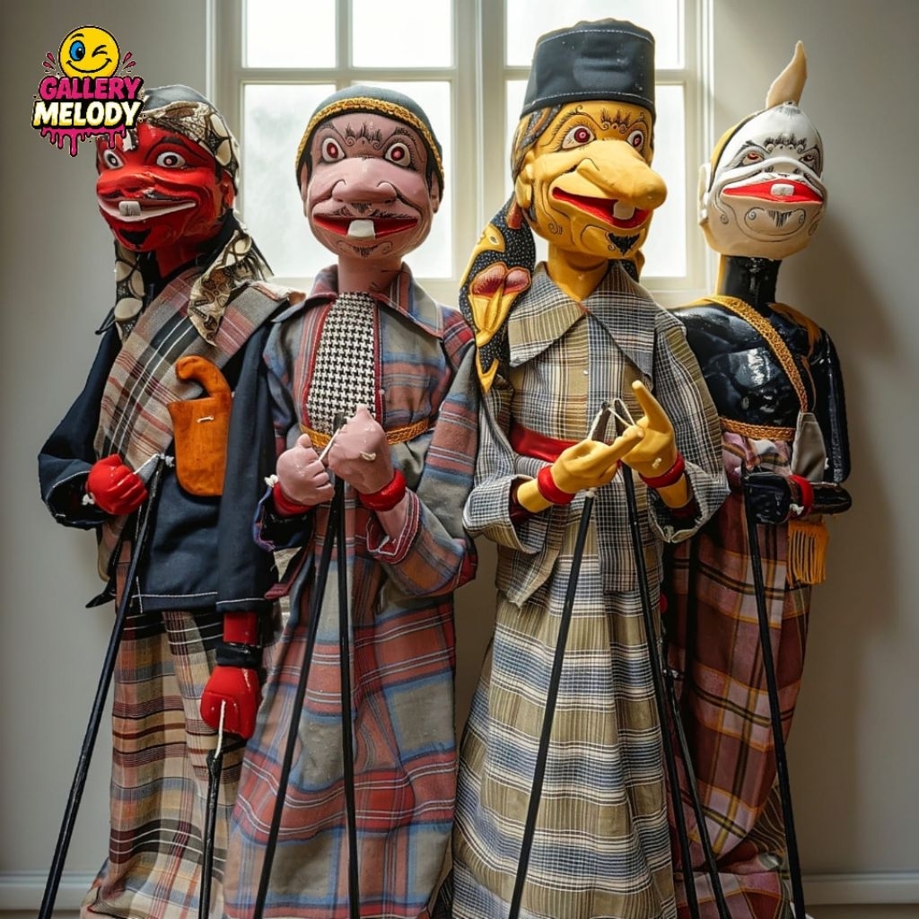 Wayang Golek Punakawan Medium Plus Quality uk 60cm 1 set = 4pcs