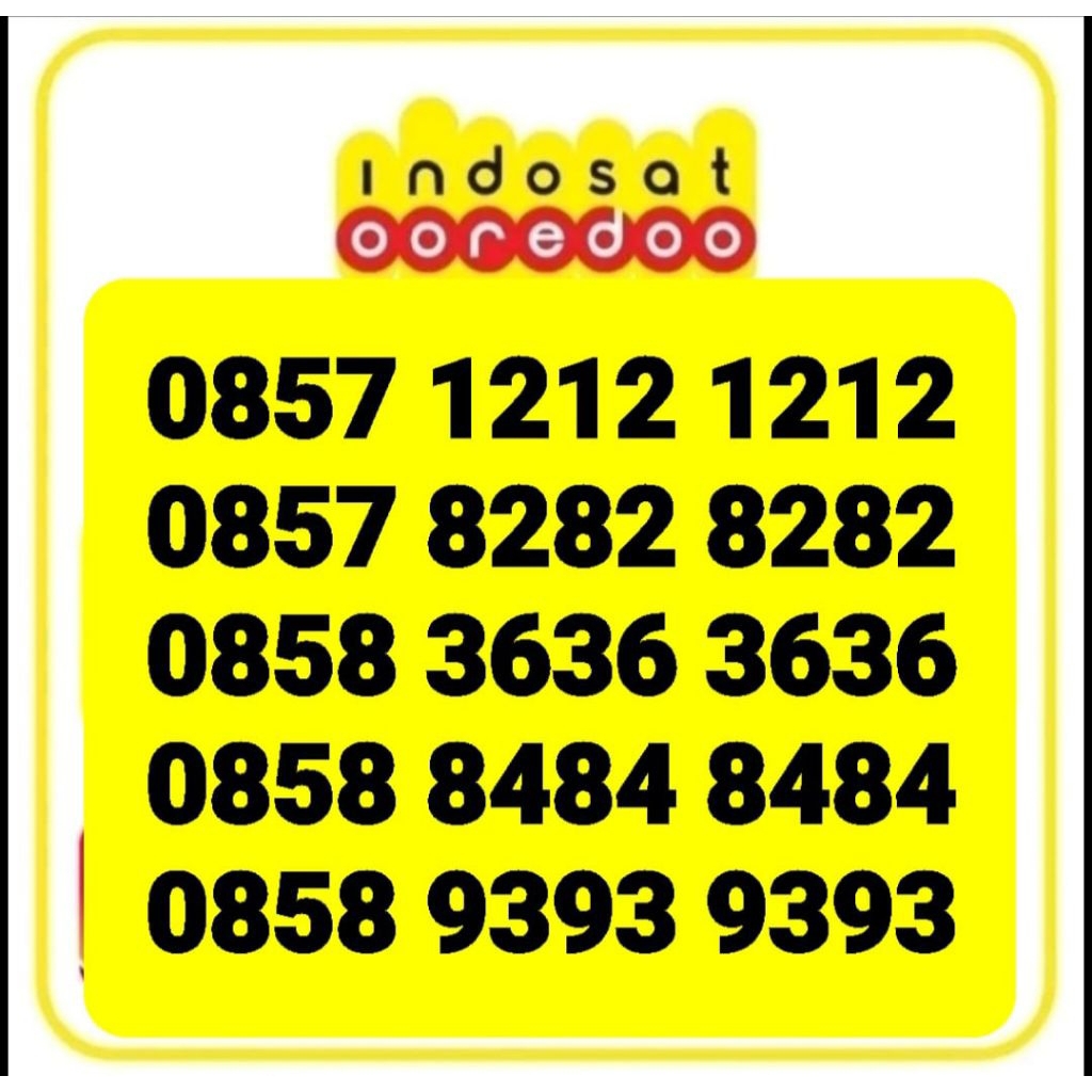Kartu perdana im3 super cantik 0857 1212 1212,3636 3636,8484 8484,93939393