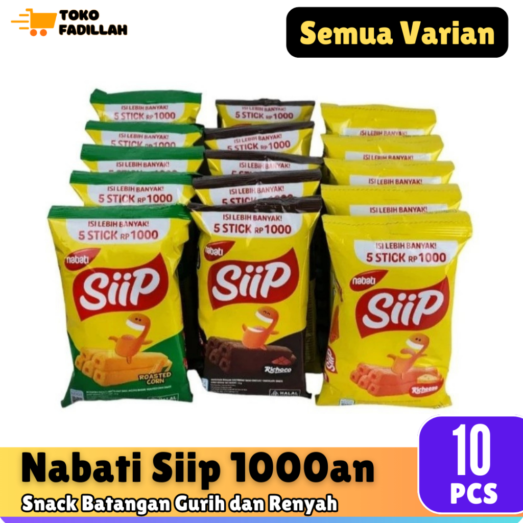

Nabati Siip 1000-an isi 10 pcs [Cokelat / Jagung Bakar / Keju]