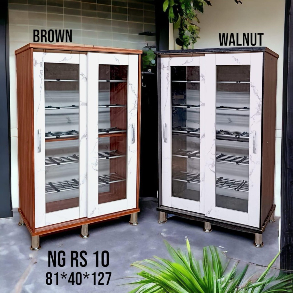 Lemari Rak Sepatu Sliding Kaki Stainless