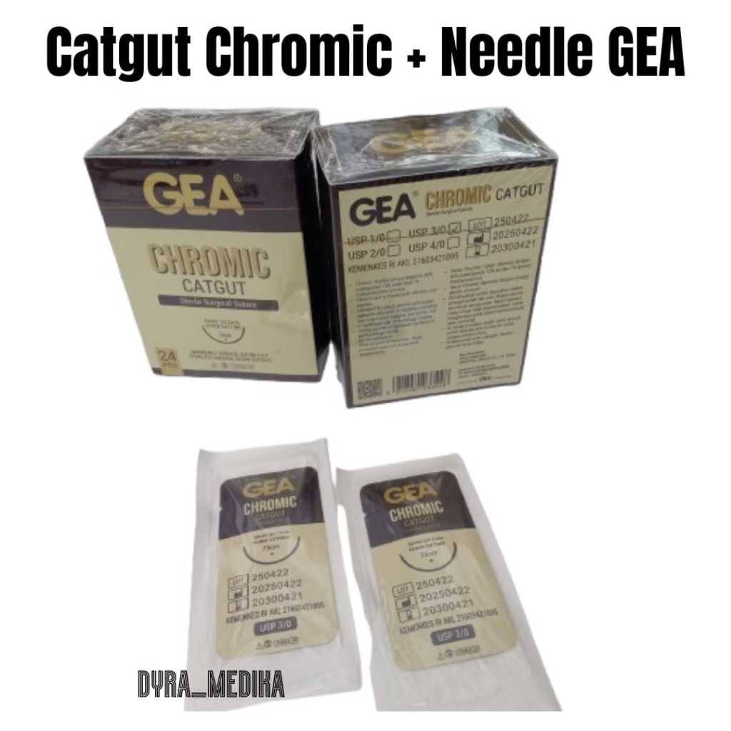 CATGUT CHROMIC 3.0 + NEEDLE GEA / CATGUT CHROMIC 3.0 GEA