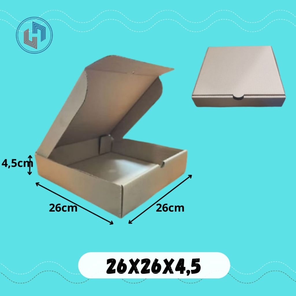 

Kardus Box Pizza 26x26x4,5cm Kardus Kemasan Pizza Die cut
