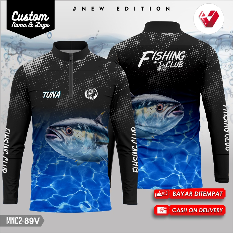 Baju Jersey Mancing / Kaos Fishing / Baju Fishing Mania / Mancing Club FullPrint GRATIS NAMA & LOGO.