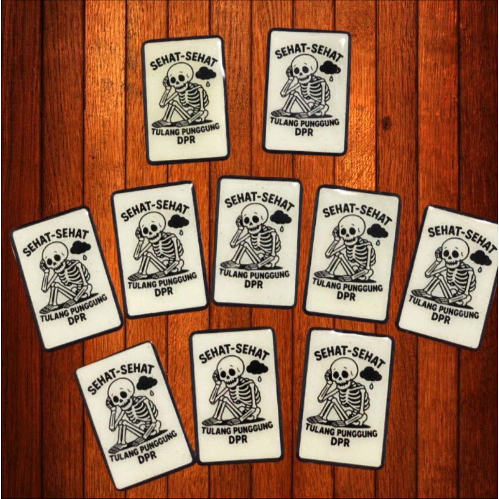 

Sehat Sehat Tulang Punggung DPR" Sticker 3D/Timbul