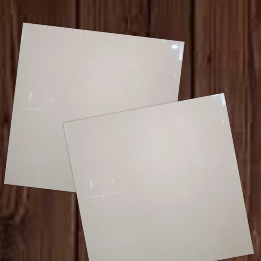 Granit Lantai/dinding 60x60 putih polos glosy cream polos