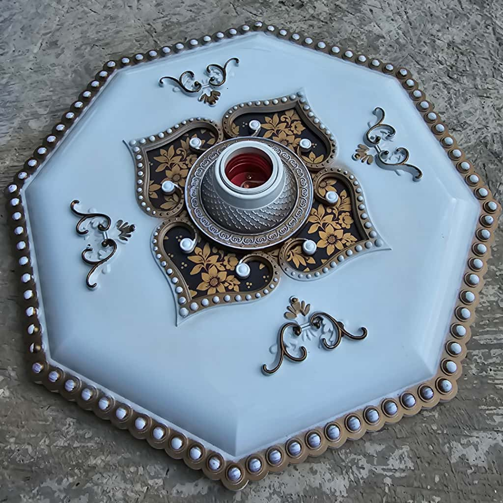 FITTING HIAS ORNAMEN PLAFON 30cm PLASTIK PVC/Fiting HiaS BesaR KOTAK Ornamen Plafon PVC 30cM / SD 01