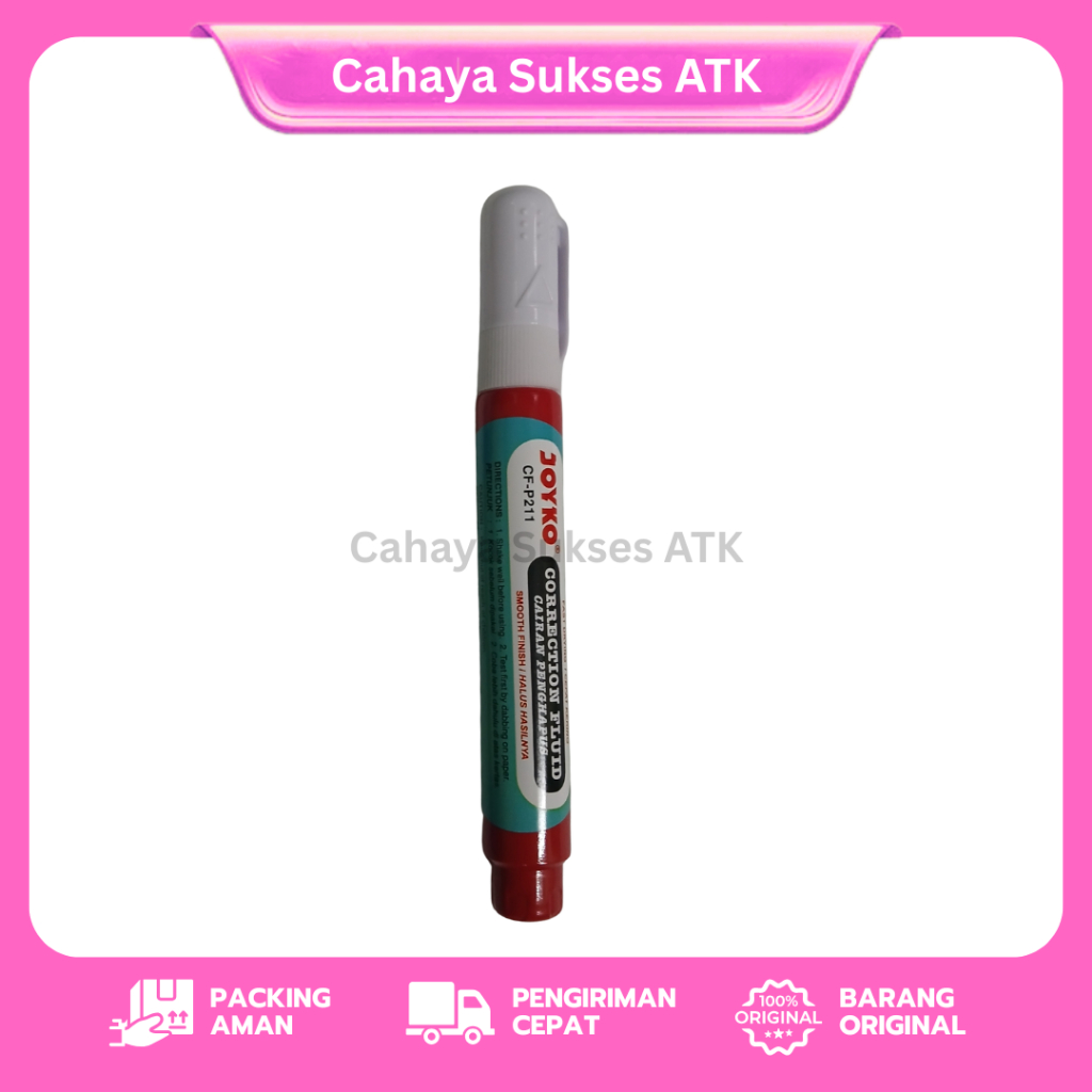 

Joyko Correction Fluid CF-P211 – Tip-Ex Cair / Penghapus Cair Ujung Plastik