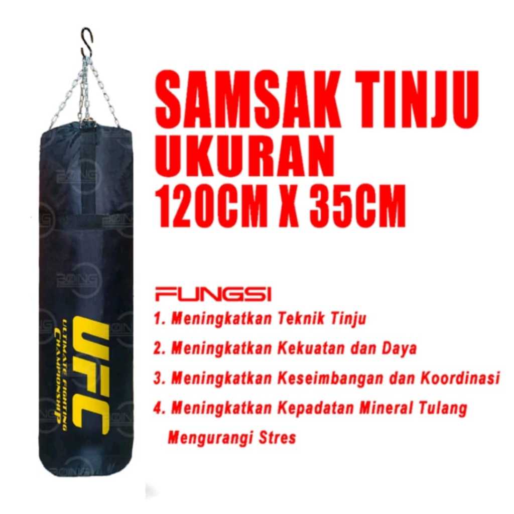 samsak 120cm tanpa isi mma boxing muaythai samsak gantung