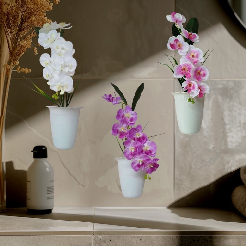 bunga anggrek dinding artificial bunga anggrek palsu