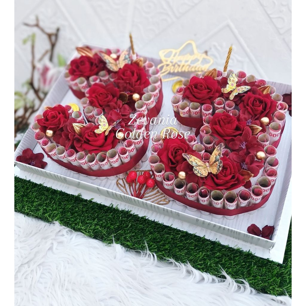 Money Cake Angka/ Huruf isi asli