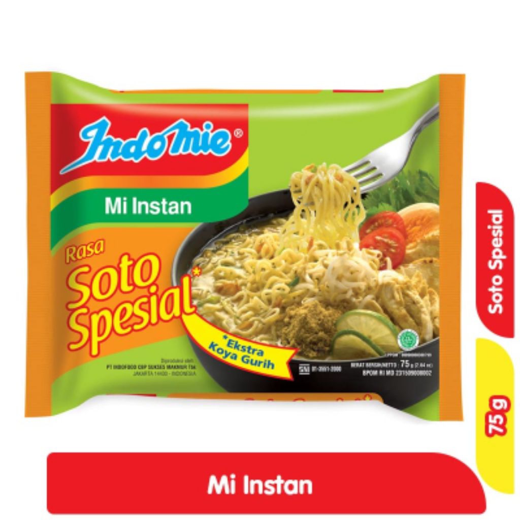 

Indomie Mi Instan Soto Spesial 75 g