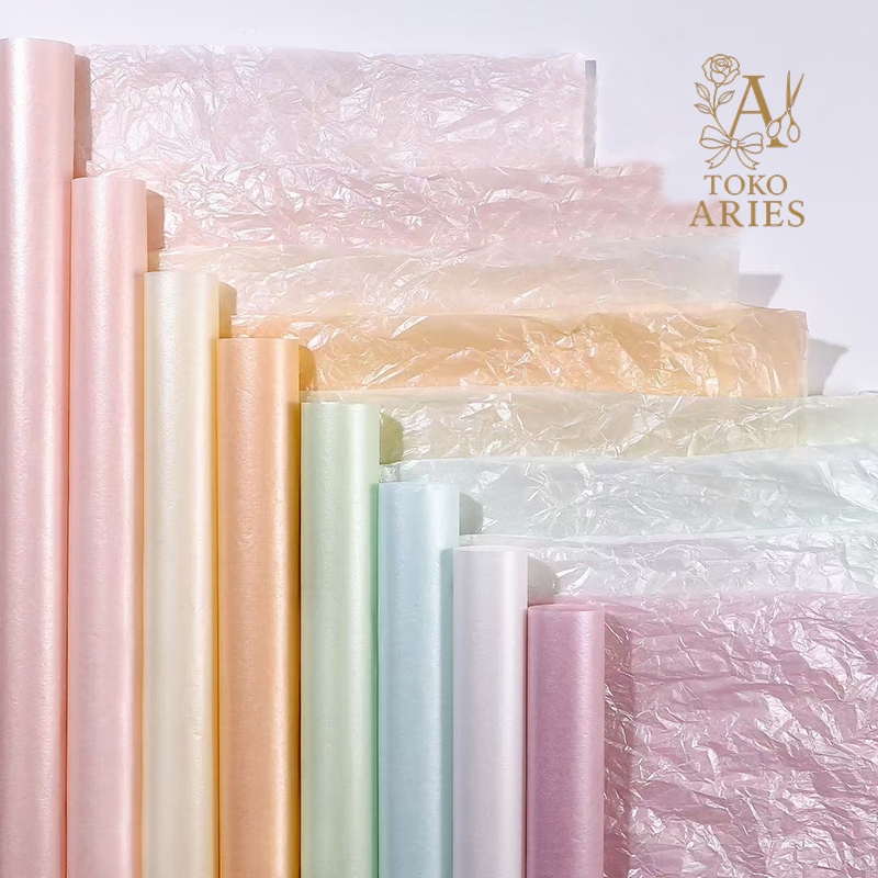 

Pearlescent sydney paper waterproof flower Wrapping bouquet || Kertas serut