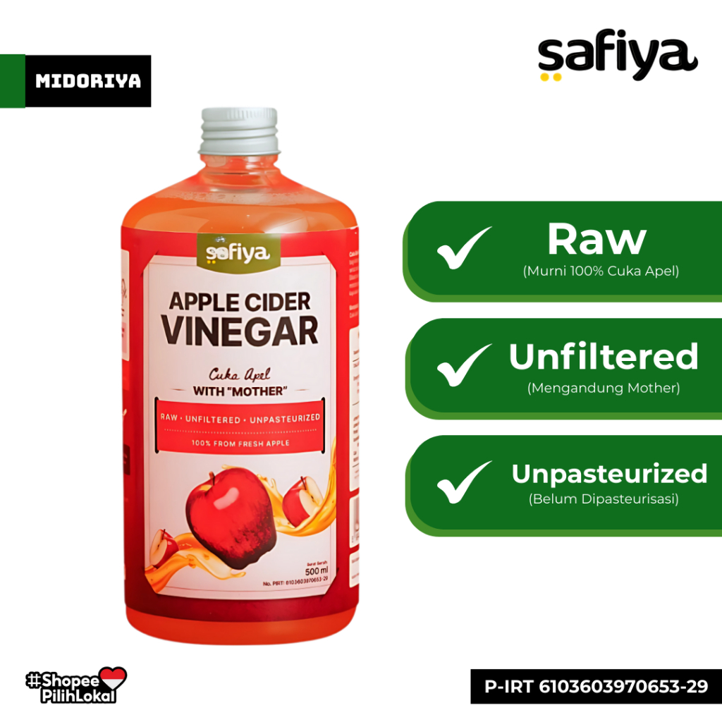 

Safiya Cuka Apel Apple Cider Vinegar With Mother Original