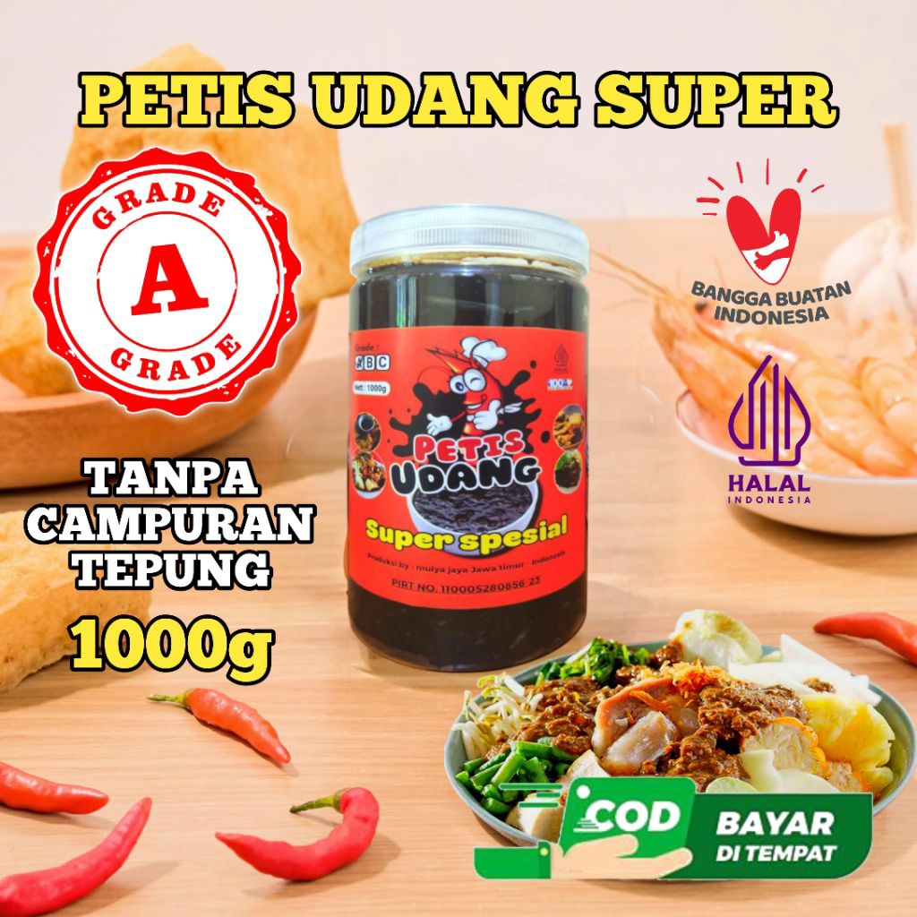 

PETIS UDANG SUPER GRADE A ASLI TANPA CAMPURAN TEPUNG KHAS SIDOARJO