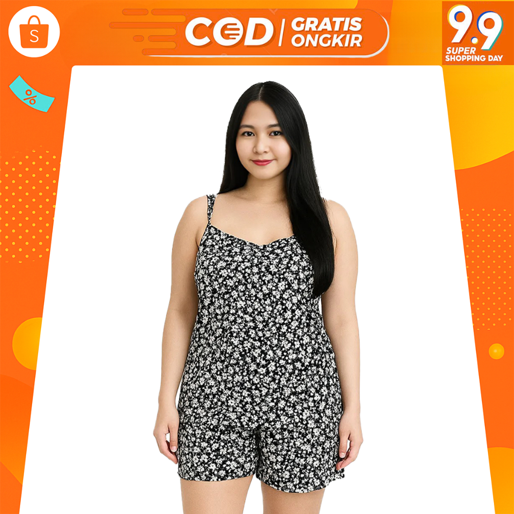 Setelan baju tidur singlet rayon wanita oneset