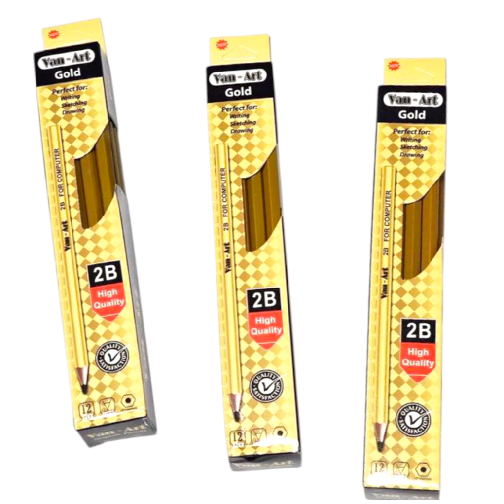 

Pensil 2B Van-art Gold / Black / Pastel / Florecent (12pcs)