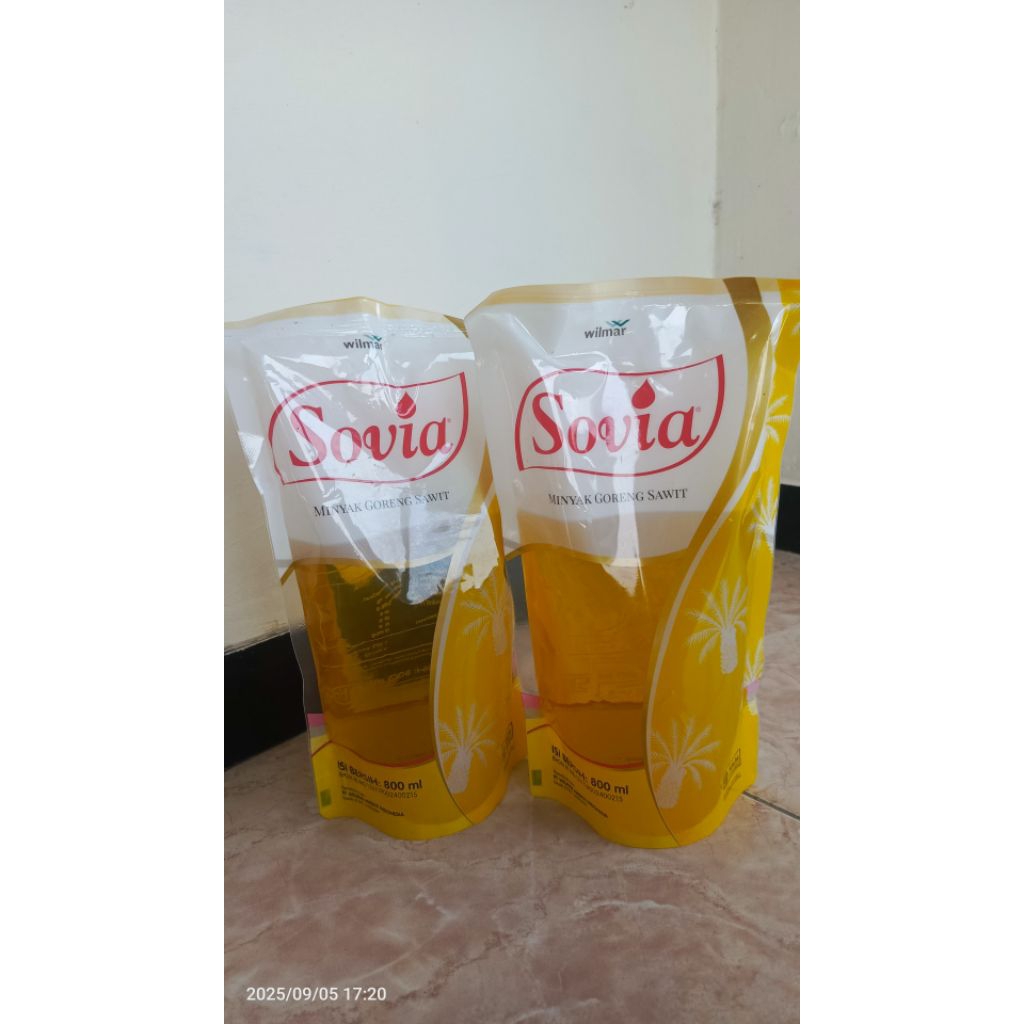 

(DAPAT 2PCS) MINYAK GORENG SOVIA 800ML X 2PCS JATIM MURAH