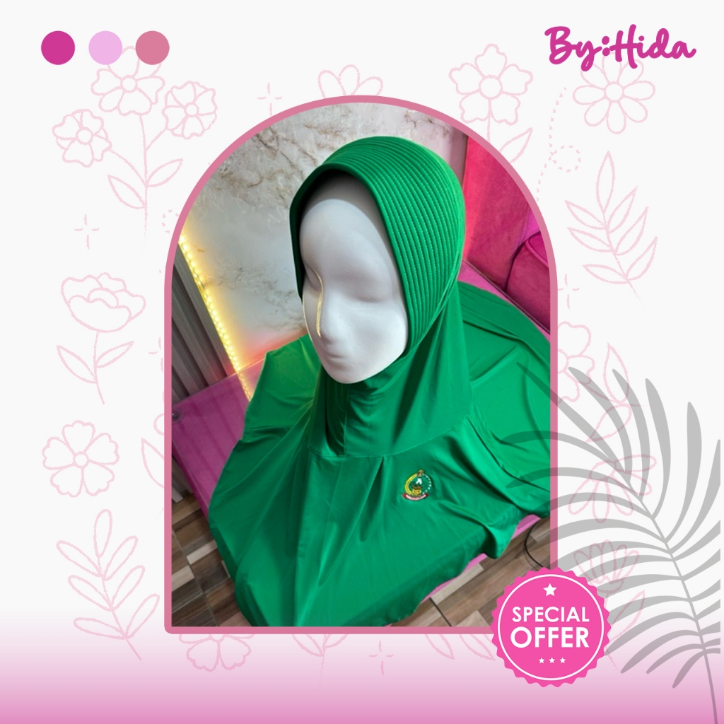 jilbab PSO PERSIT BAHAN SUTRA SANGHAI JUMBO SYARI