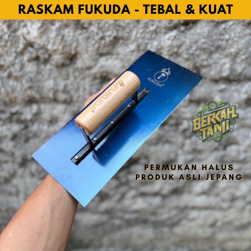 Raskam Acian Baja Carbon Super Halus Bahan Tebal - Roskam Plastering Trowel Fukuda Original Jepang