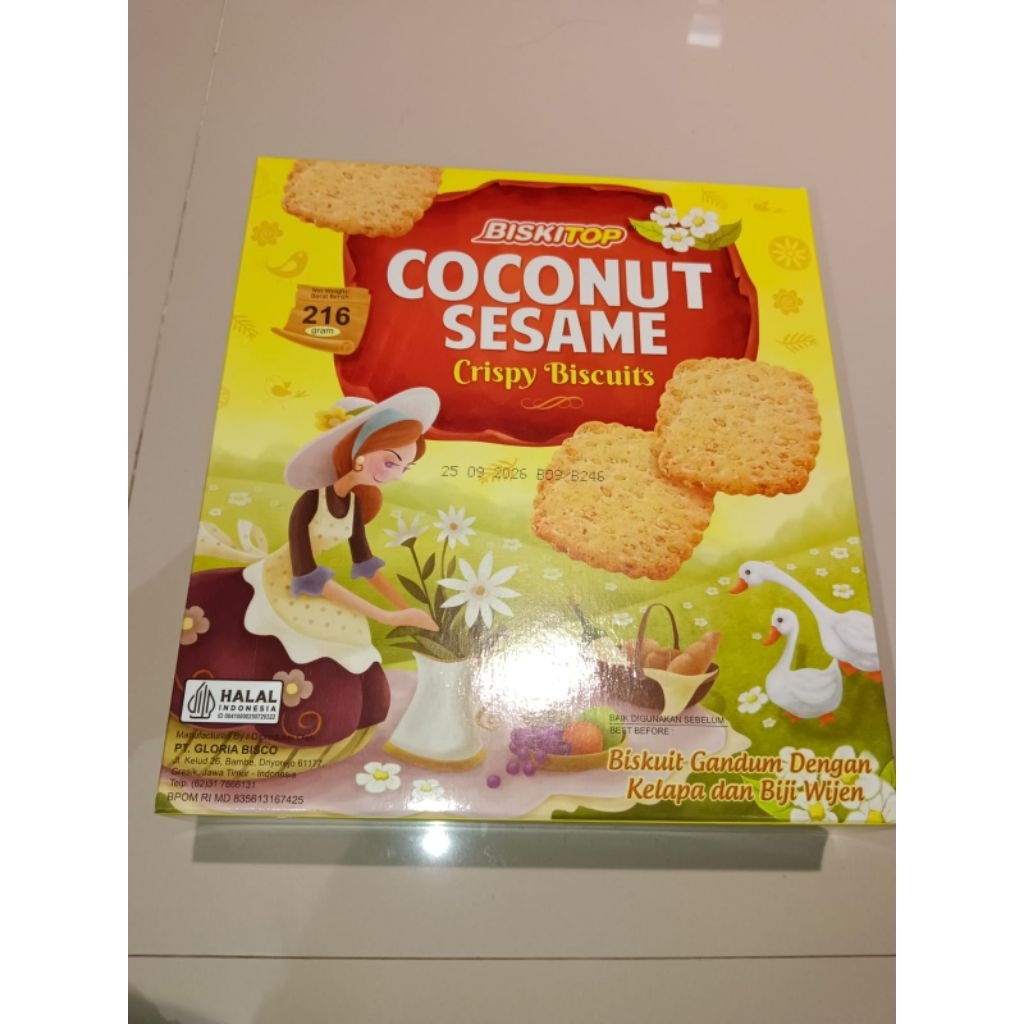

Biskitop Coconut Sesame 216gr