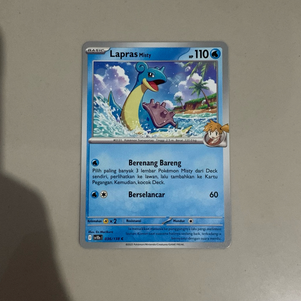 Pokemon TCG Lapras Misty 036/138 C Kehadiran Juara