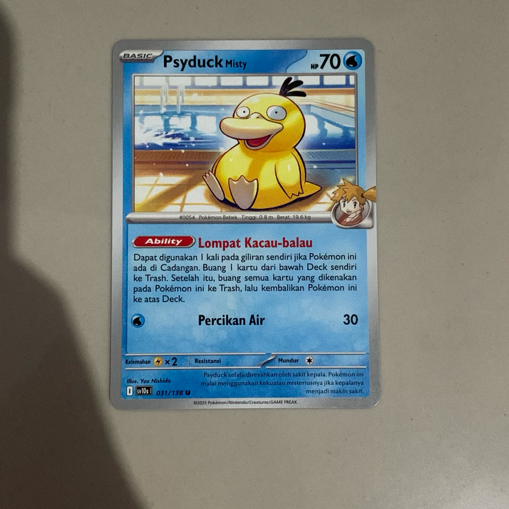 Pokemon TCG Psyduck Misty 031/138 U Kehadiran Juara