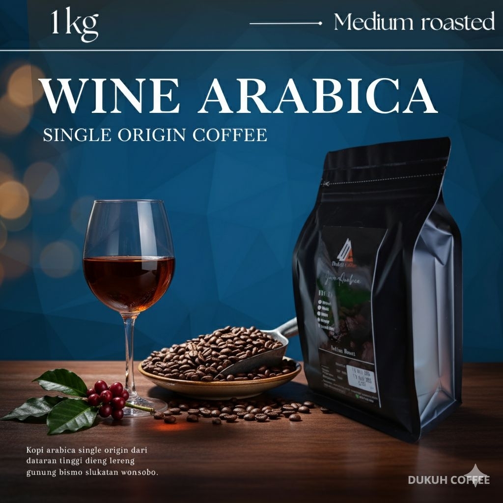 Biji Kopi Arabika Wine Wonosobo 1 kg Fermentasi 30 Hari Dukuh Coffee