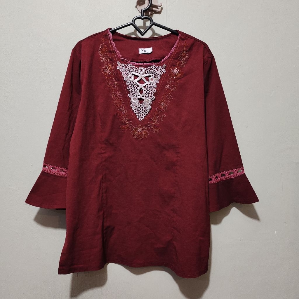 V.G tunik maroon tunik marun tunik anak tunik remaja