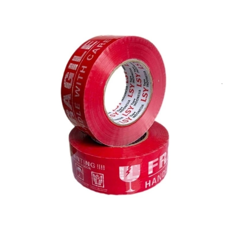 

Lakban Fragile Full Merah LSY TAPE 48mm x 300 yard Jumbo