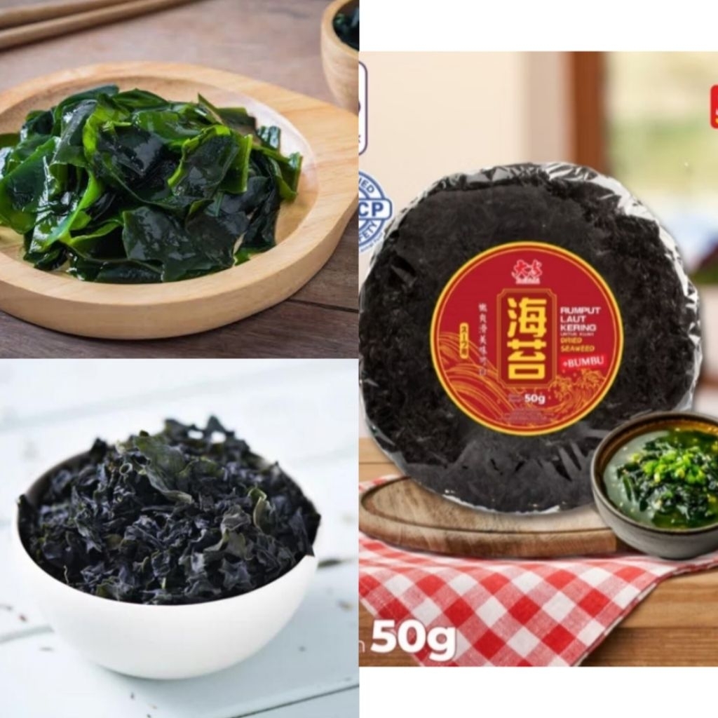 

Rumput laut kering cut wakame potong ngembang sup sop tumis ci cai cicai chai goreng dried seaweed red boat lengkap bumbu with seasoning