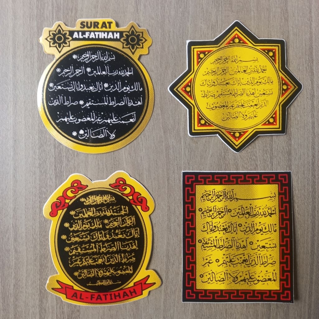 

STIKER SURAT AL FATIHAH VINYL UKURAN KECIL