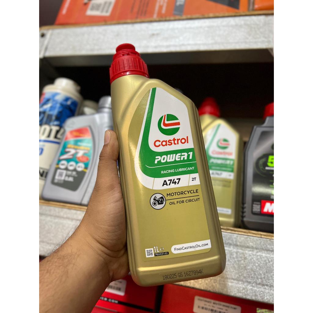 OLI SAMPING CASTROL 2T POWER 1 A747 1L ORIGINAL FRANCE